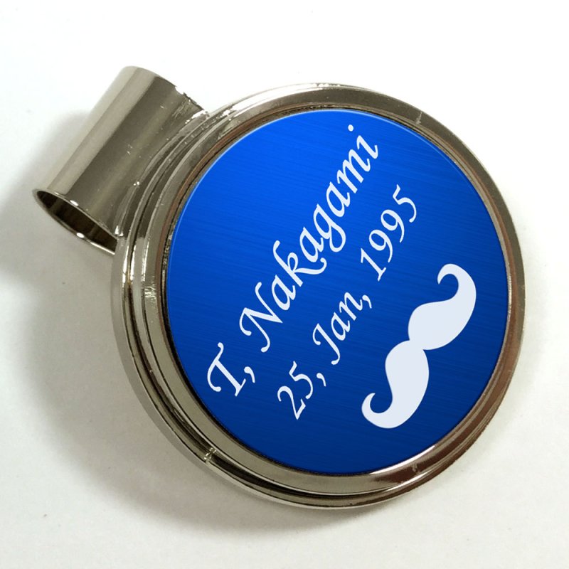 画像2: 名入れゴルフマーカー☆発色の綺麗な日本製プレートにお名前彫刻 世界にたったひとつ 磁石でくっつくマーカー製作します 10カラーより選択可 名入れギフト お誕生日 記念日 クリスマス バレンタイン ホワイトデー 父の日 母の日 敬老の日 コンペ ギフト 記念品 プレゼント 贈り物 彫刻無料 (2)